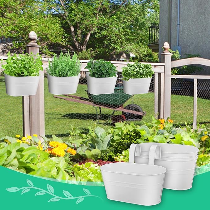 MADHOLLY Railing Planter with Drainage Holes - Image 5