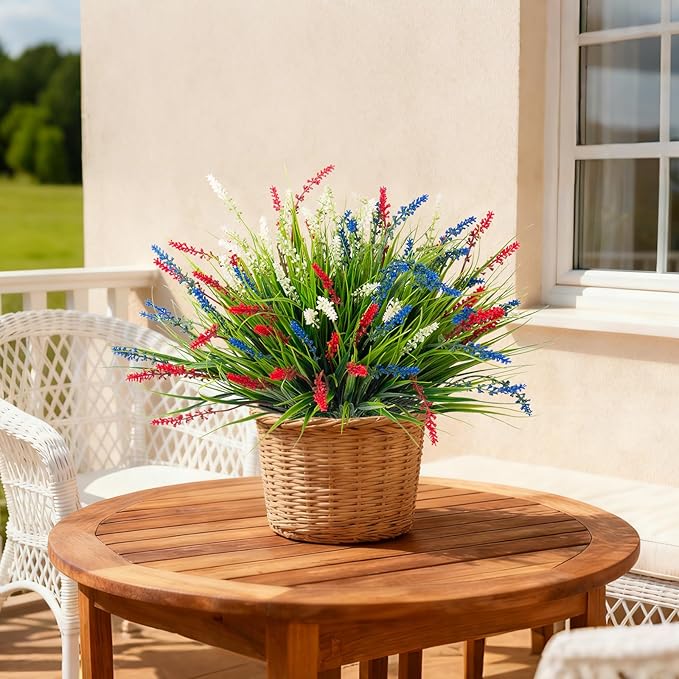 Artificial Faux Plants for Outdoor Spring Decoration, Fake Flowers Shrubs UV - Image 7