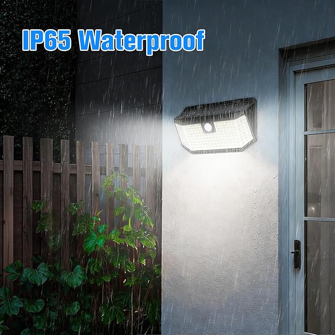 Aootek Solar Lights Outdoor 182 LEDs 2500Lm Solar Motion Sensor Lights IP65 - Image 8