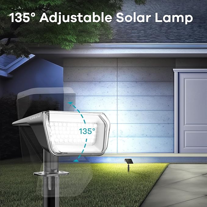 Linkind Solar Spot Lights Outdoor Waterproof IP67, 60 LED Solar Flood Lights - Image 8