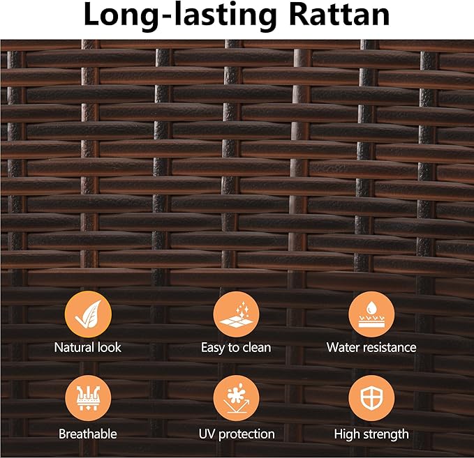 RoyalCraft 5 Piece Patio Wicker Dining Sets - Image 5