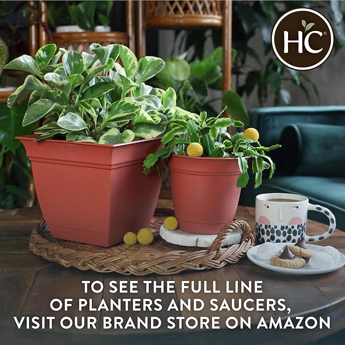 The HC Companies 6 Inch Eclipse Square Planter Pots - Image 8