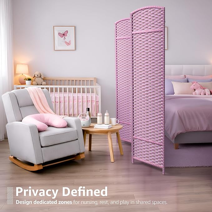 Sorbus 4-Panel Black Room Divider - Image 6