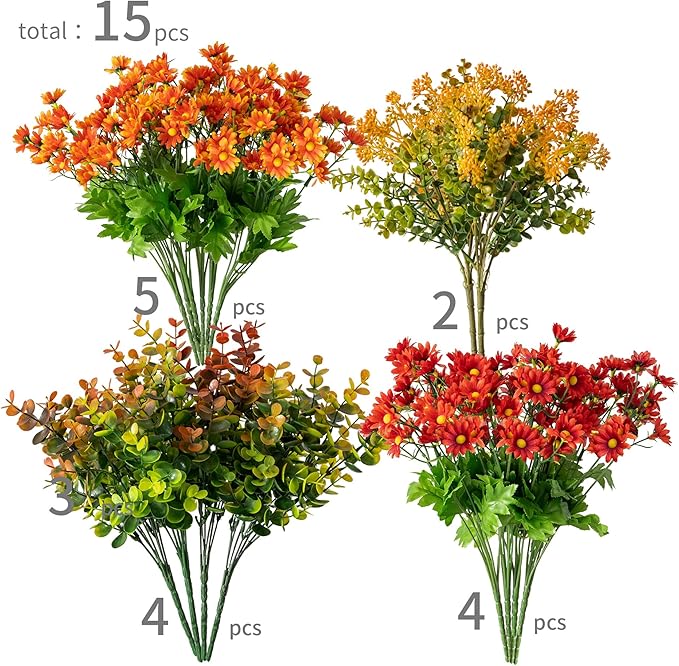 15 pcs Fall Artificial Outdoor Branch - Image 2