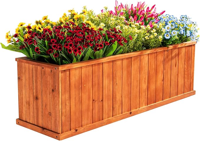 IDZO Wooden Window Box 40 in, Spacious Wooden Planter Boxes by Idzo