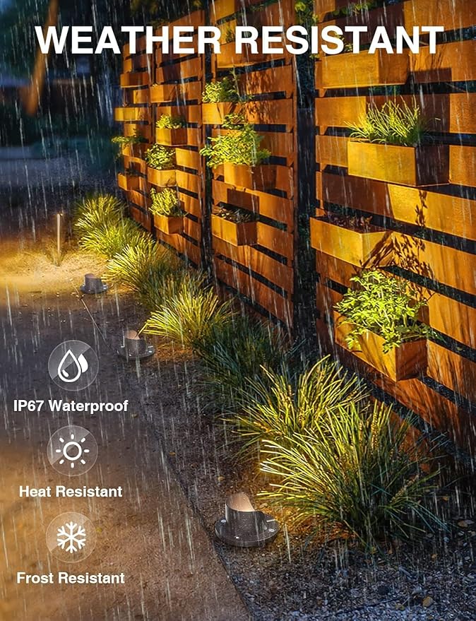 SUNVIE 12W Low Voltage Landscape Lights Waterproof Outdoor In-Ground Lights - Image 4