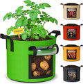 15 Gallon Potato Grow Bags: Set of 5 Colorful Gardening Supplies Fabric Pots by NESSTU