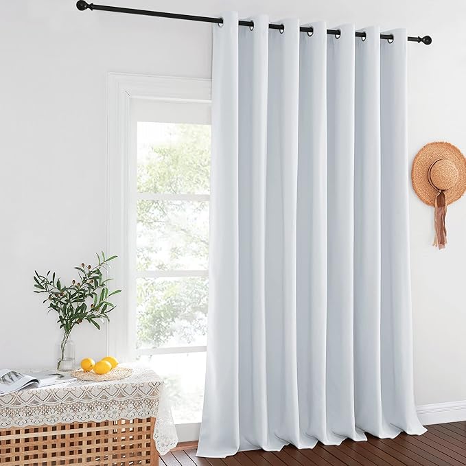 NICETOWN Patio Door Curtain 132 inches Long, Grommet Room Divider Sliding Door - Image 2