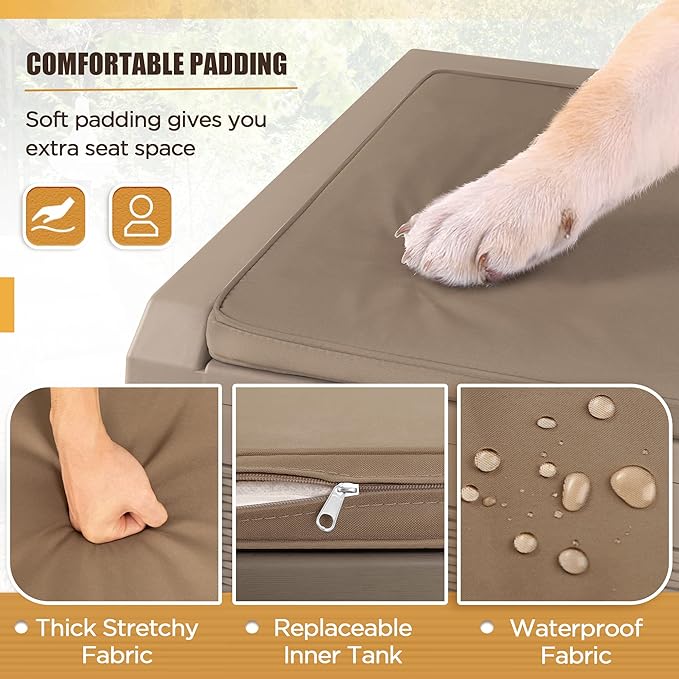 Devoko 100 Gallon Waterproof Large Resin Deck Box Outdoor Storage Box Indoor - Image 3