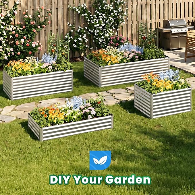 Quictent Galvanized Raised Garden Bed Metal Planter Box Bottomless - Image 7