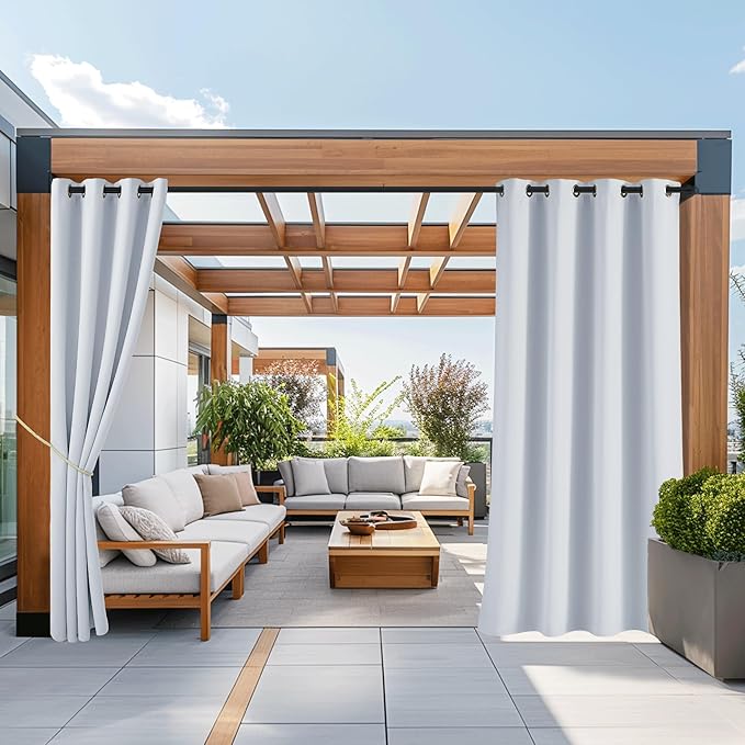 NICETOWN 2 Panels Waterproof Outdoor Curtains by NICETOWN