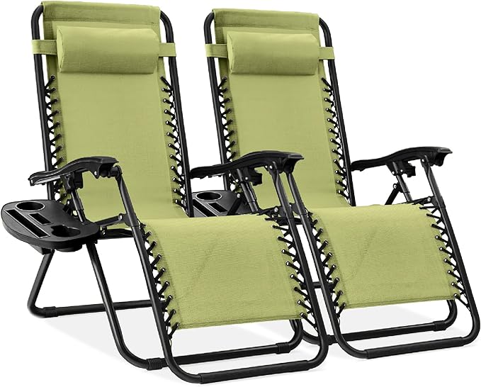 Best Choice Products Set of 2 Adjustable Steel Mesh Zero Gravity Lounge Chair by BestChoiceProducts