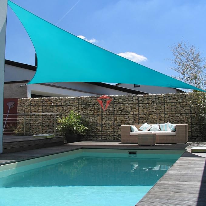 Patio Paradise 26' x 26' x 26' Sun Shade Sail Triangle Canopy Shade Cloth - Image 5