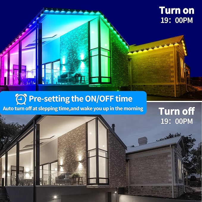 300ft Permanent Outdoor Light, RGB Outdoor eave Light, IP67 Waterproof LED eave - Image 3