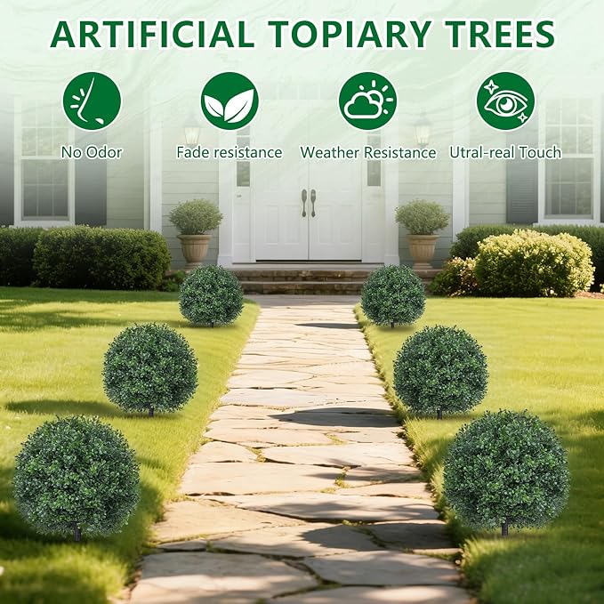 Artificial Boxwood Topiary Trees - Image 4