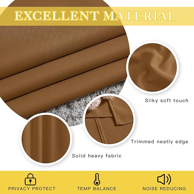NICETOWN Sliding Door Curtains 84 inches Long, Grommet Blackout Thermal Patio - Image 4