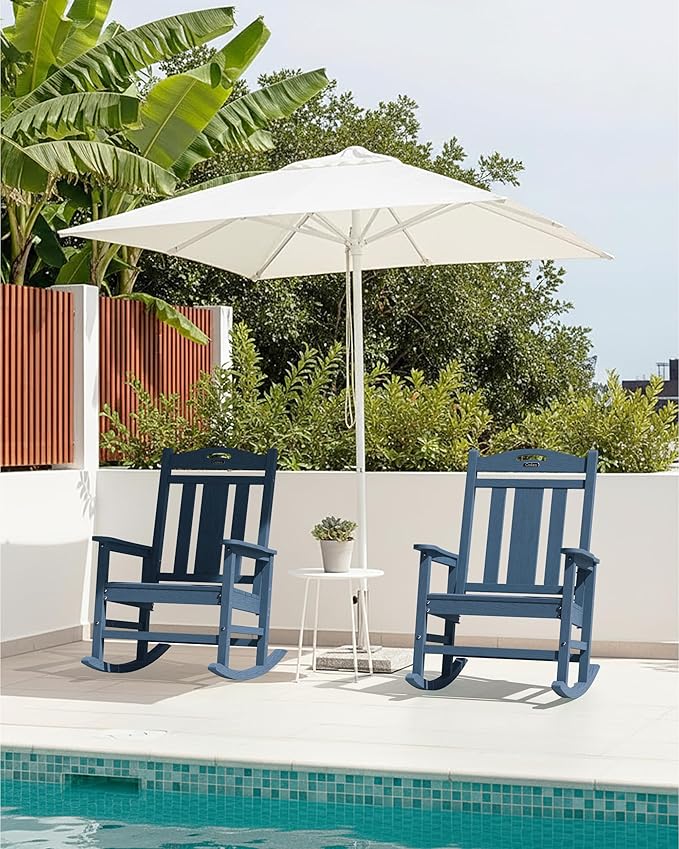 Ciokea Oversized Outdoor Rocking Chairs Set of 2, 380lbs Heavy-Duty Large Patio - Image 2