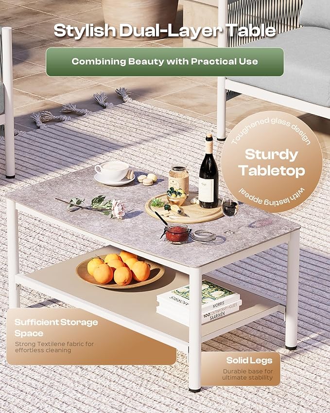 Aluminum Outdoor Patio Furniture Set - Image 7