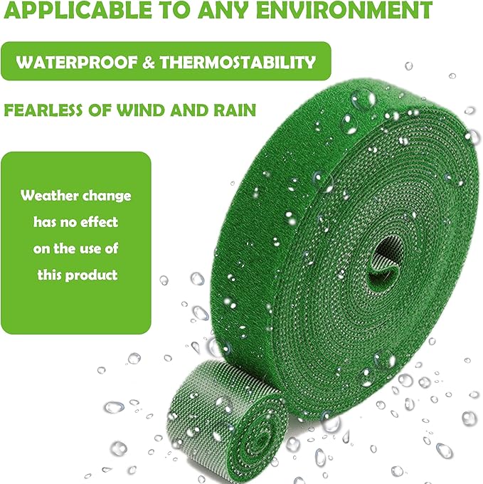 Green Garden Ties|Plant Ties for Climbing Plants 100 feet x1/2‘’in 3 - Image 3