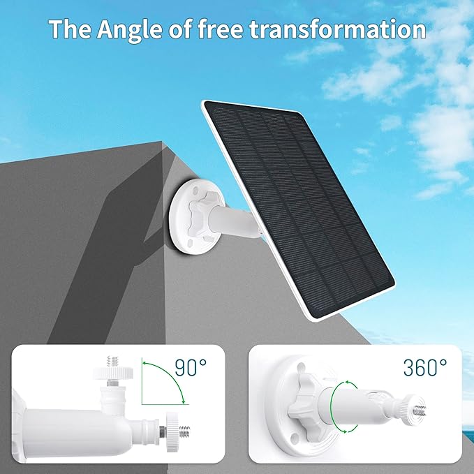 2-Pack 5W 6V Solar Panel for Ring Camera, Solar Charger Compatible - Image 4