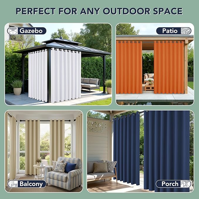 Extra Wide Outdoor Curtains Waterproof - Image 8