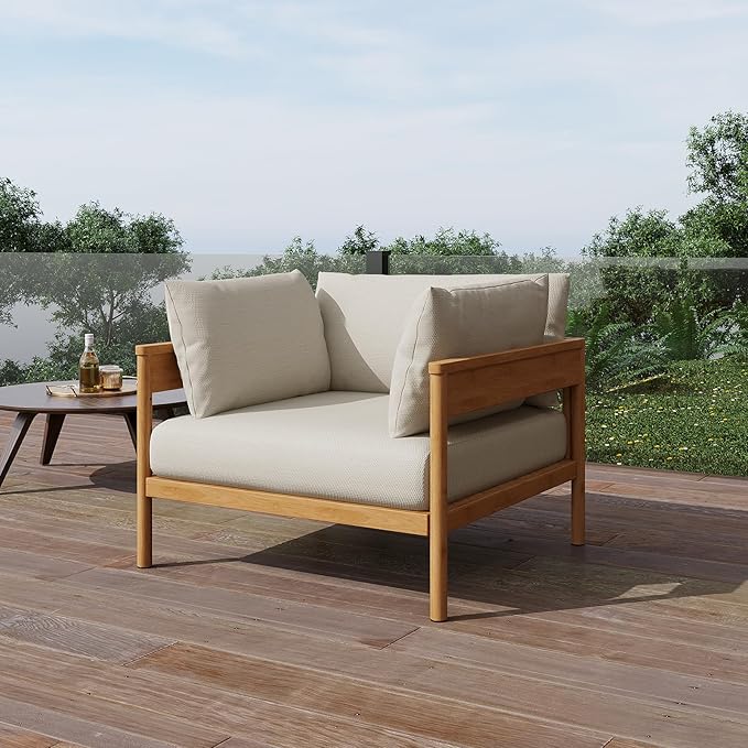 Acanva Modern Outdoor Patio Furniture Set, All-Weather Aluminium Conversation by acanva