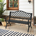 MFSTUDIO 50" Lucky Clover Outdoor Bench, Durable Patio Garden Bench Park Chair by MFSTUDIO