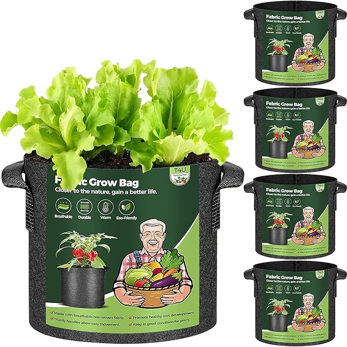 T4U 3 Gallon Grow Bags, Upgrade Grow Bags by T4U