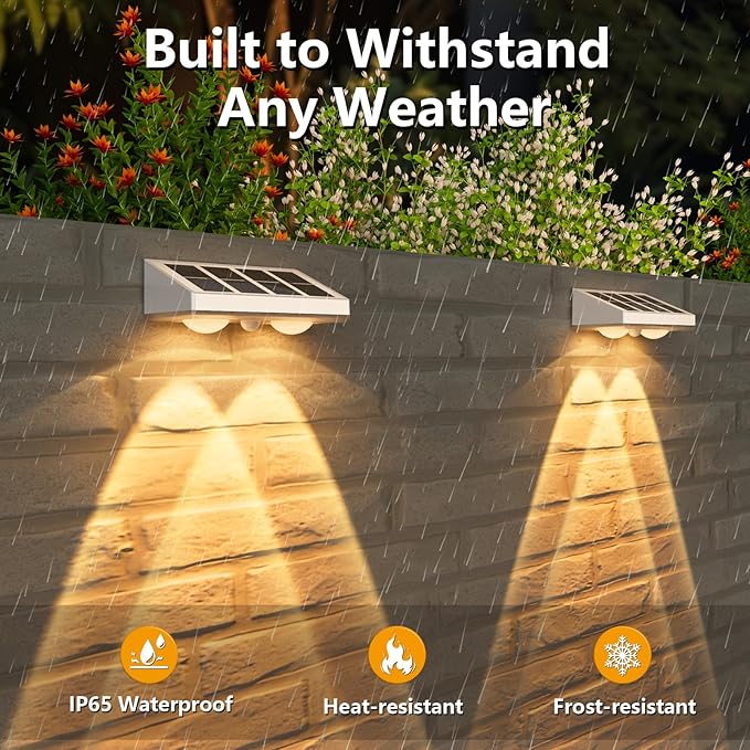 NIORSUN Solar Fence Lights, 24 Pack Solars Deck Light, Warm White Color - Image 4
