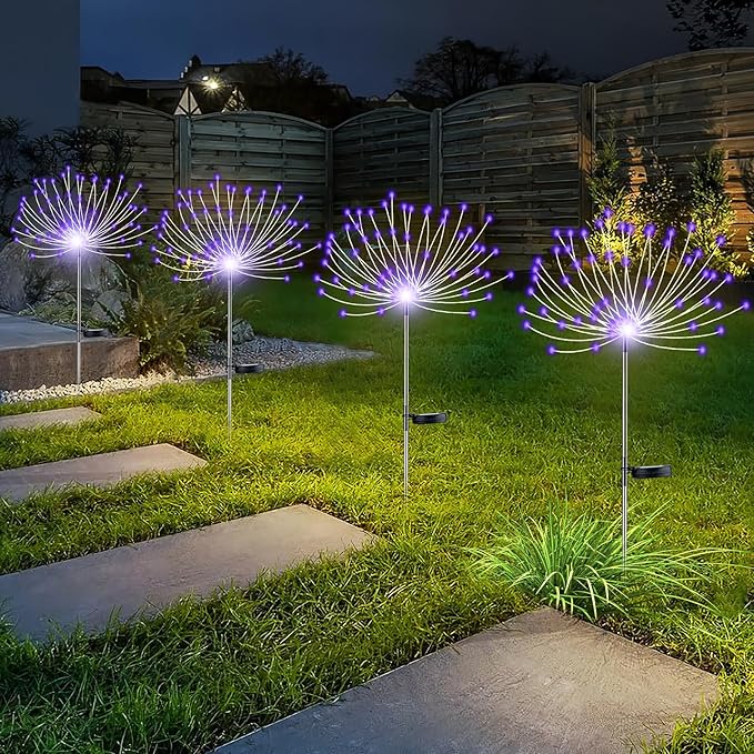 YOTOZU 4 PCS Solar Firework Light, Outdoor Solar Garden Decorative Lights 120 by YOTOZU
