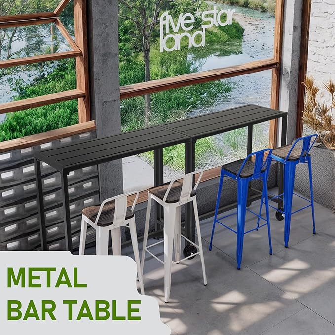Outvita Outdoor Bar Table, Bistro Rectangle - Image 8