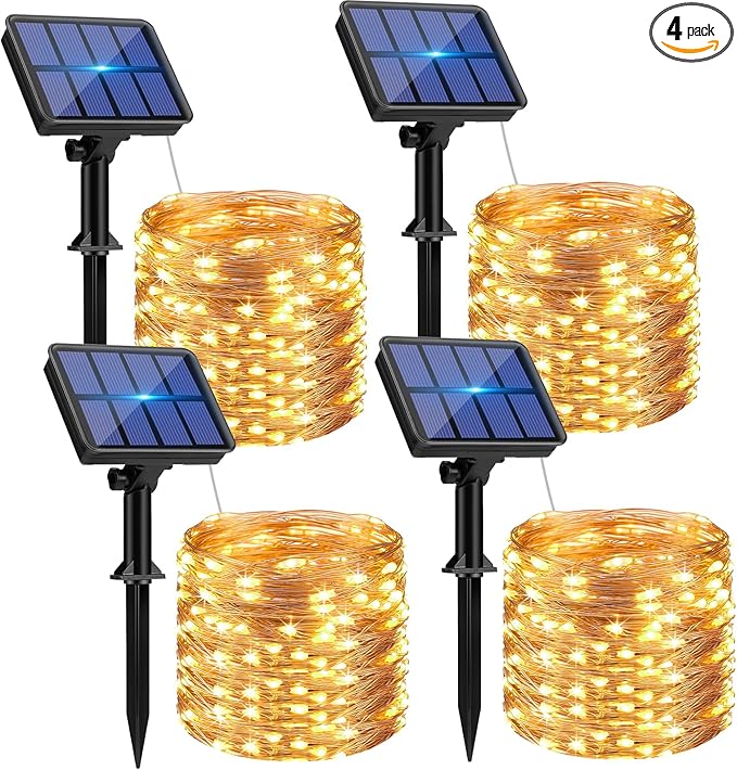 btfarm 4 Pack Solar String Lights Outdoor by btfarmdecorativelighting