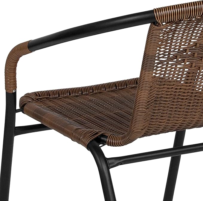 Flash Furniture Lila Modern Rattan Indoor/Outdoor Stackable Dining Chairs - Image 12