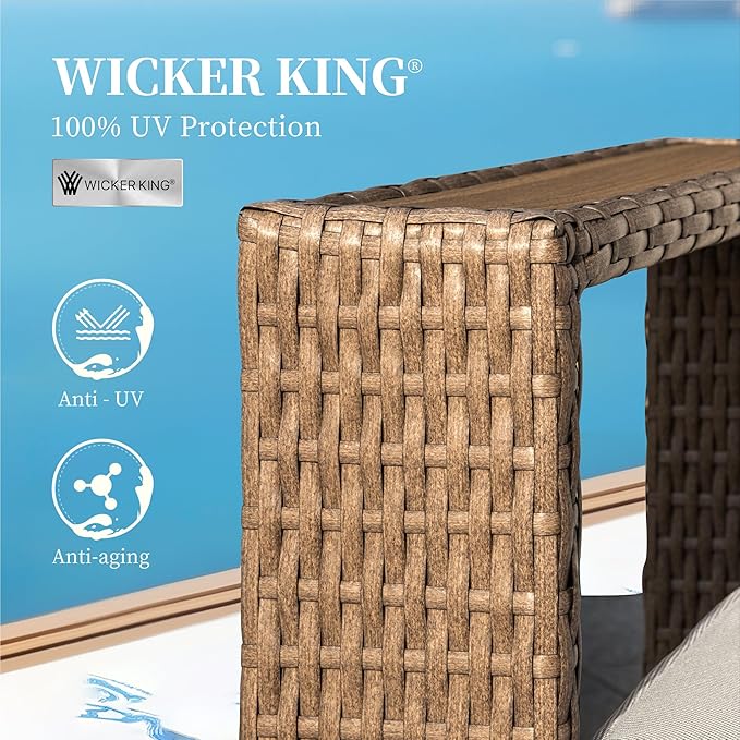 Sectional Outdoor Patio Furniture, U Shaped Rattan Wicker Sectional Sofa - Image 2