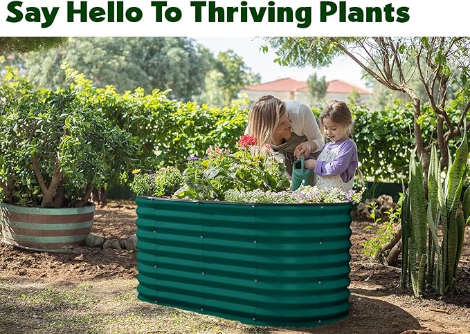 Plant & Plot Galvanized Raised Garden Beds Outdoor // 4×2×2 ft Planter Raised - Image 4