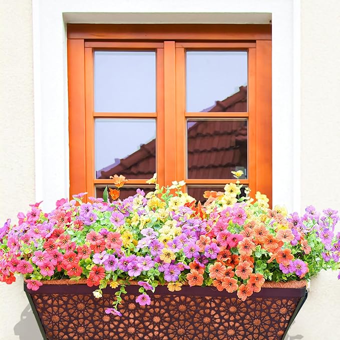 2 Pack 30" Railing Planter Window Box Deck Balcony Rail Planters Black Metal - Image 7
