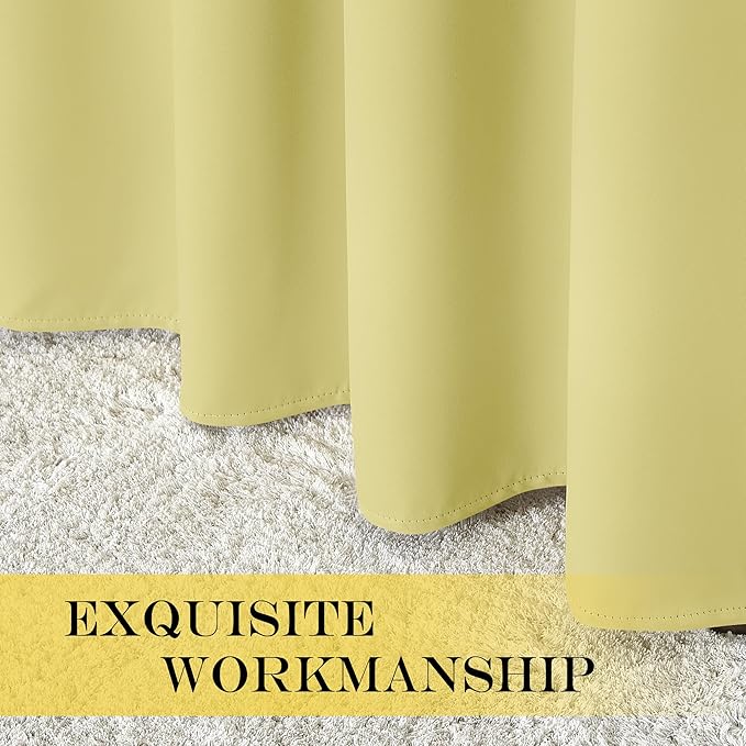 NICETOWN Paler Yellow Blackout Curtains - Image 4