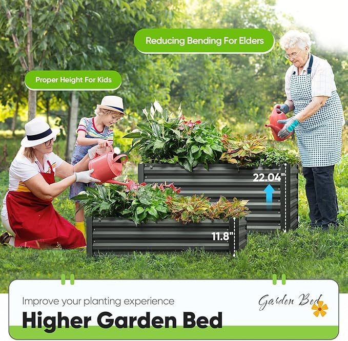 Quictent Raised Garden Bed Galvanized Raised Beds - Image 4