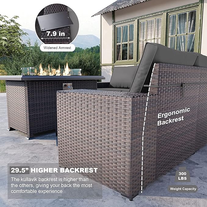 Kullavik 13 Pieces Outdoor Patio Furniture Set - Image 5