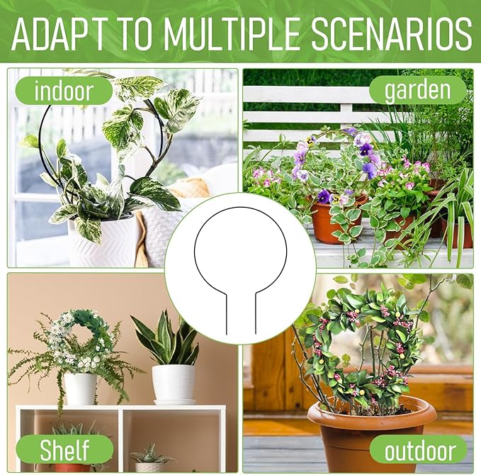 2 Pack Round Plant Trellis for Indoor Potted Plants, Acrylic Small Trellis for - Image 7