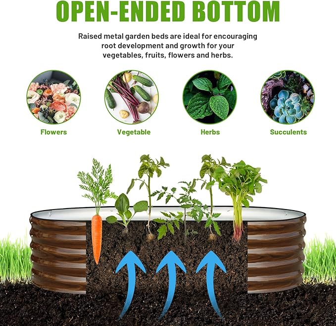 SnugNiture Galvanized Raised Garden Bed - Image 4