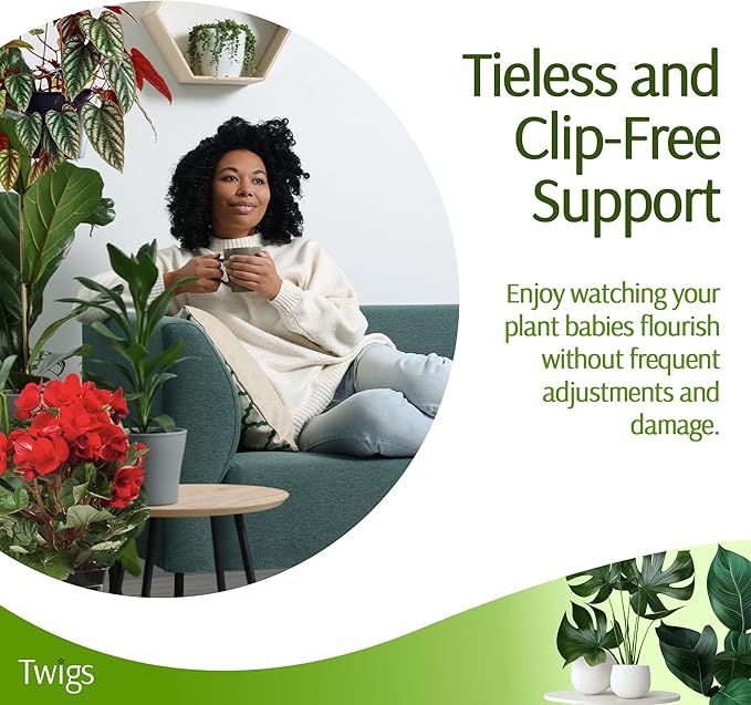 Stackable Plant Support Stakes, Indoor & Outdoor Houseplant Stem Support - Image 4