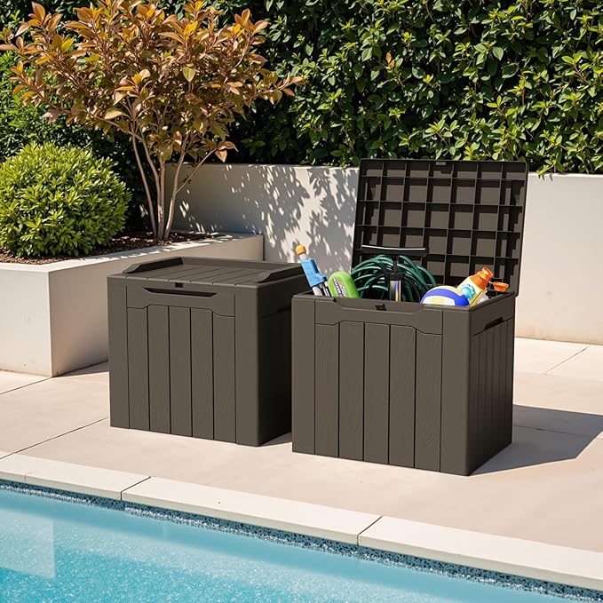 Greesum 31 Gallon Deck Box for Outside, All Weather Outdoor Storage Boxes for - Image 2