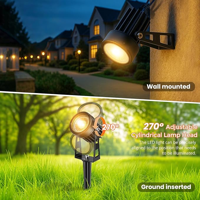 Plug and Play Low Voltage Landscape Lighting Kit, Warm White Waterproof Outdoor - Image 7
