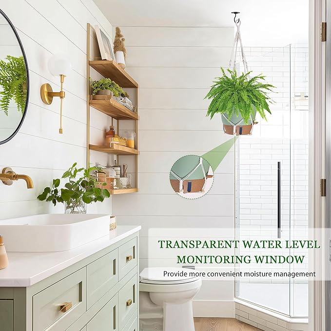 10 Inch Hanging Planters for Indoor Plants, 2 Pack Self Watering Hanging - Image 7
