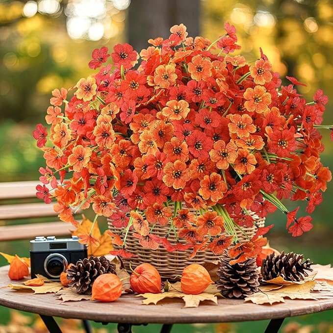 MACTING 24 Bundles Artificial Fall Flowers - Image 7