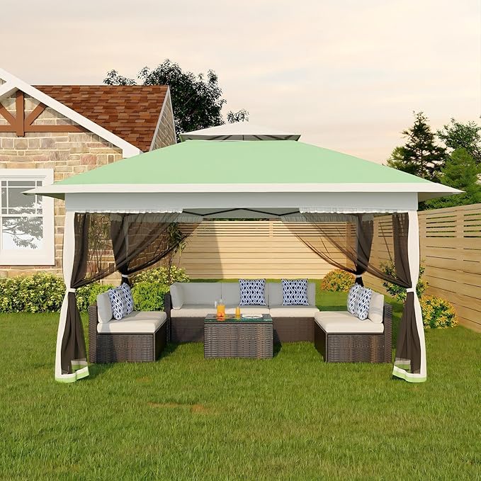 Canopy Tent 13x13 ft, Pop Up Gazebo One-Push Setup by GarveeLife