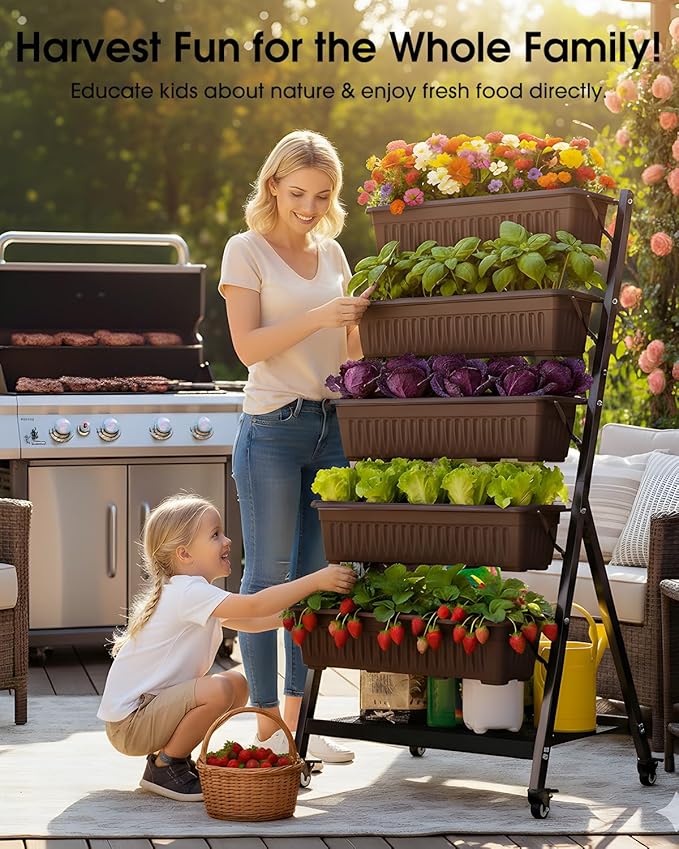 5-Tier Vertical Garden Bed Planter Boxes - Image 7
