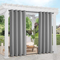 NICETOWN 2 Panels Sliver Grey Blackout Outdoor Curtains by NICETOWN