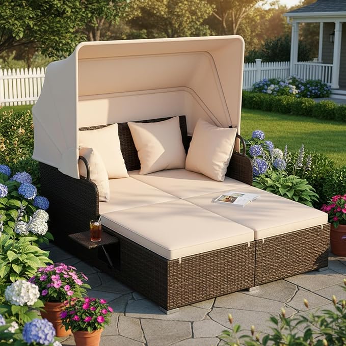 Tangkula Patio Rattan Daybed - Image 2
